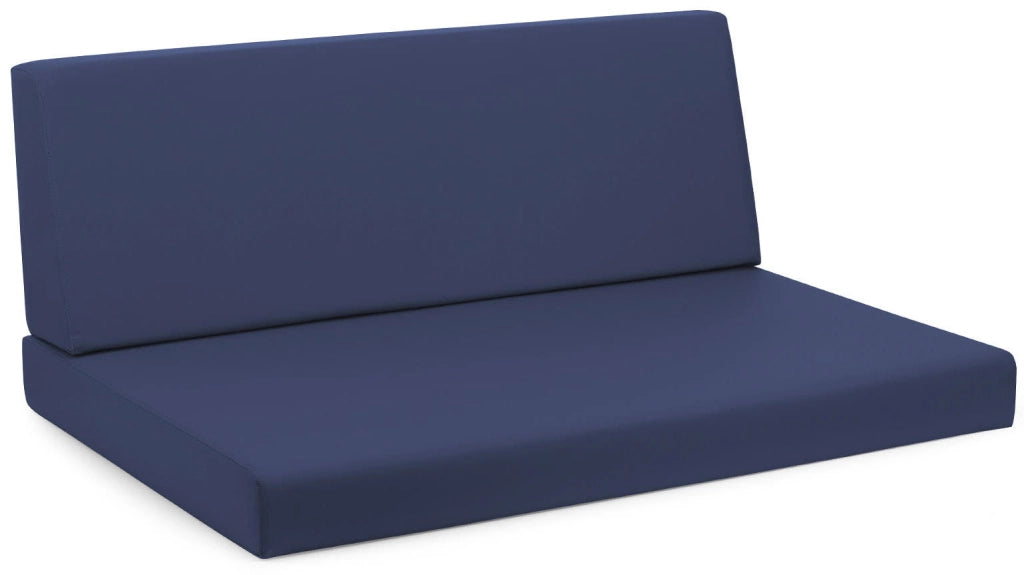 Cuscini per Pallet 120x80 cm Seduta e Schienale in Similpelle Mariotti Reforma Blu