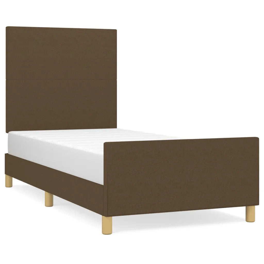 Giroletto con Testiera Marrone Scuro 90x190 cm in Tessutocod mxl 121819
