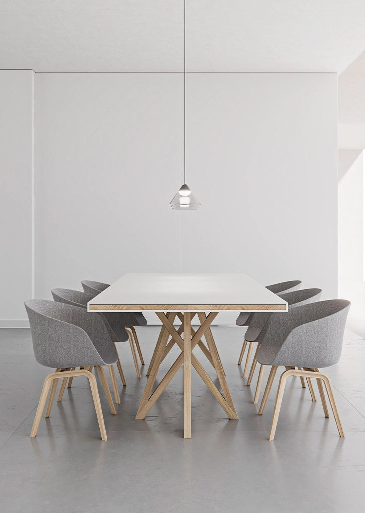 Lampada a Sospensione LED Ark Beneito & Faure 6W 2700K 90º Nero/Trasparente, Design Conico per Interni - Illuminazione Elegante