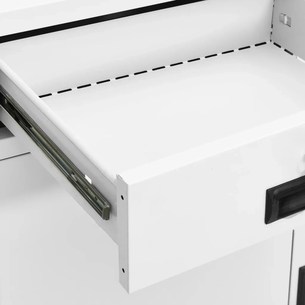Armadio per Ufficio Bianco 90x40x102 cm in Acciaio 336409