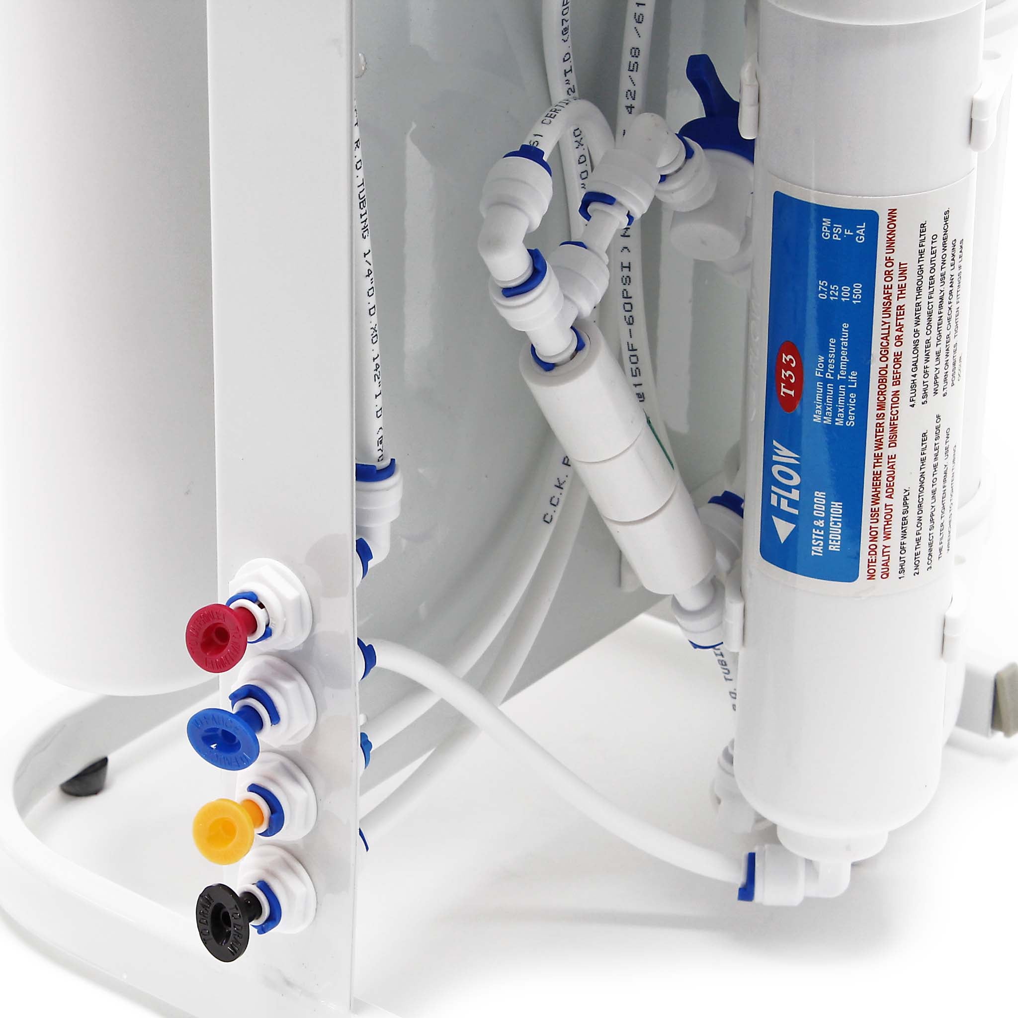 Naturewater Impianto osmosi inversa, filtrazione a 5 stadi 180 litri/g con pompa alloggiamento antipolvere e manometro