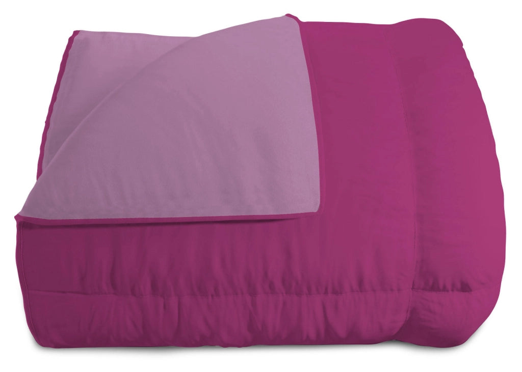 Trapunta Invernale Matrimoniale Doubleface 300gr Lilla/Fuxia