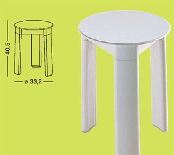 SGABELLO GEDY TRIO BIANCO 33X40H SEDILE DOCCIA ACCESSORIO BAGNO