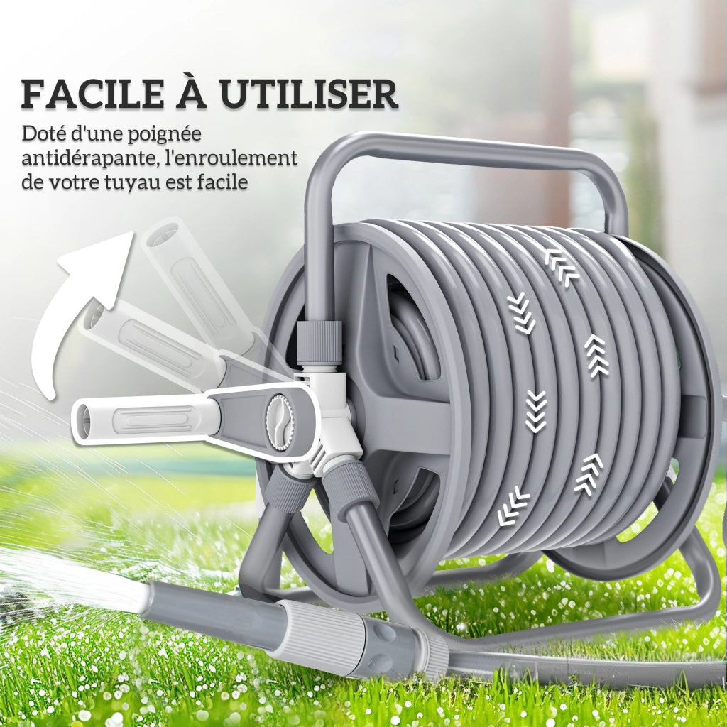 Avvolgitubo per irrigazione 20m ¨C zephmum ¨C con lancia regolabile 2 in 1