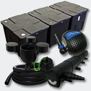 Kit: sistema di filtrazione per laghetto da 90000 l sterilizzatore UVC da 72 Watt pompa skimmer 4216467