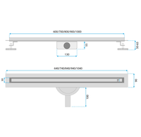 Scarico Lineare Rea Neox Slim Pro Nickiel Brush 60