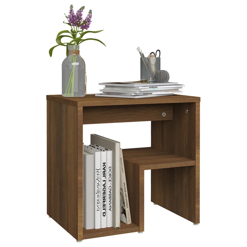 Comodino Rovere Marrone 40x30x40 cm in Legno Multistrato 815181