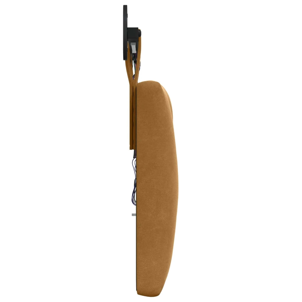 Testiera | Testata sospesa Con luce LED Marrone Velluto