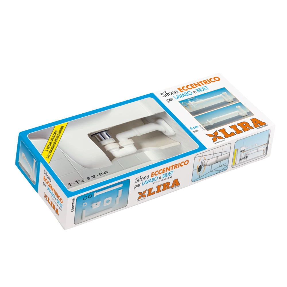 Sifone eccentrico lavabo bidet 1 pollice 1/4