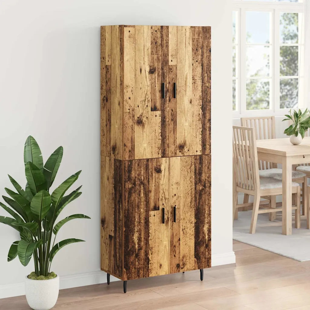 Credenza 2 pcs Legno vecchio Legno multistrato