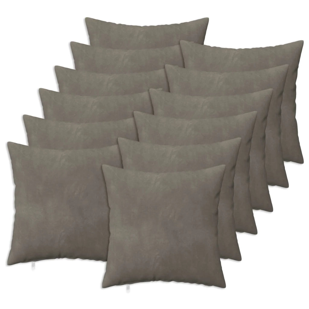 Cuscino con cuscino HEERLEN 12 pz Grigio Chiaro Velluto 924498