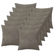 Cuscino con cuscino HEERLEN 12 pz Grigio Chiaro Velluto 924498