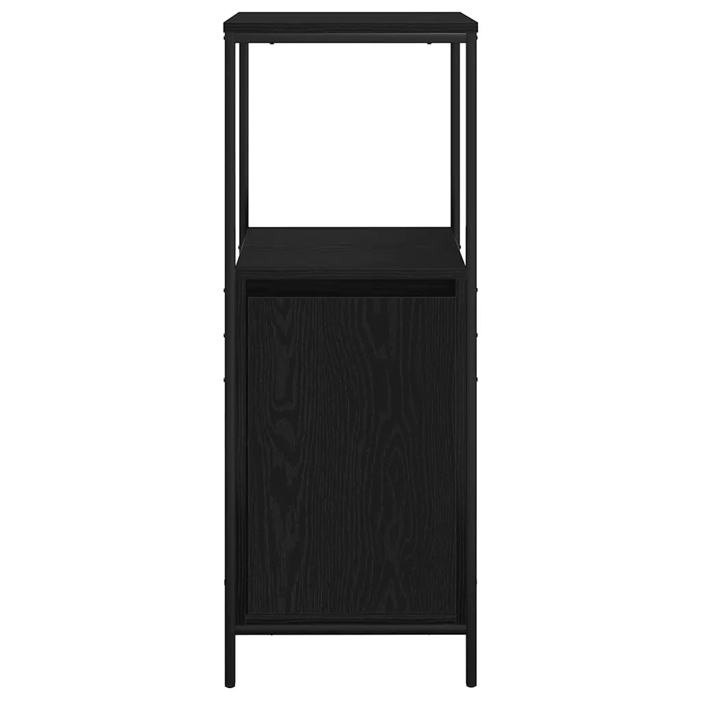 Mobile da Bagno con Ripiani Rovere Nero 36x35x95 cm 861912