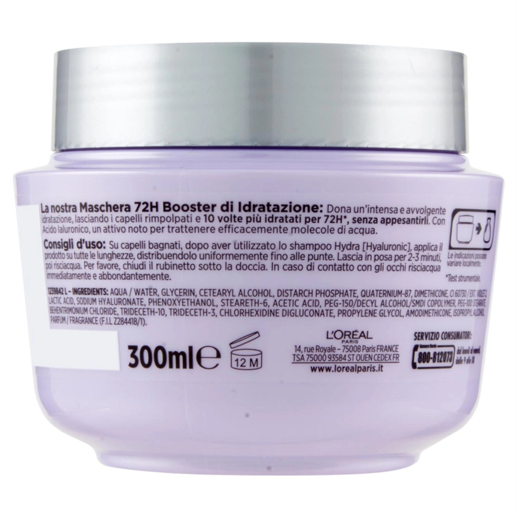 ELVIVE MASCHERA CAPELLI 300ML HYALURONIC 72H PER CAPELLI DISIDRATATI