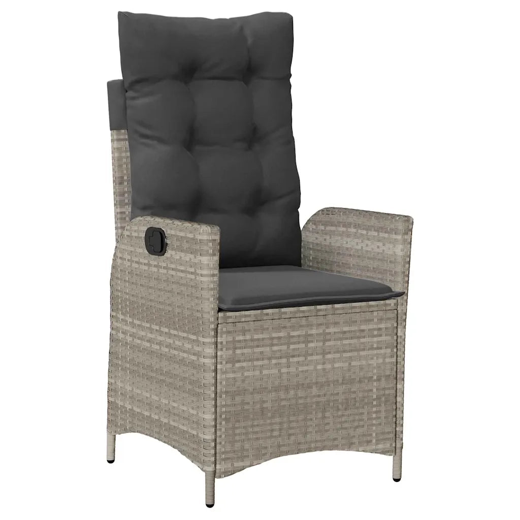 Set da Pranzo per Giardino 5 pcs Grigio chiaro polyrattan 3380520