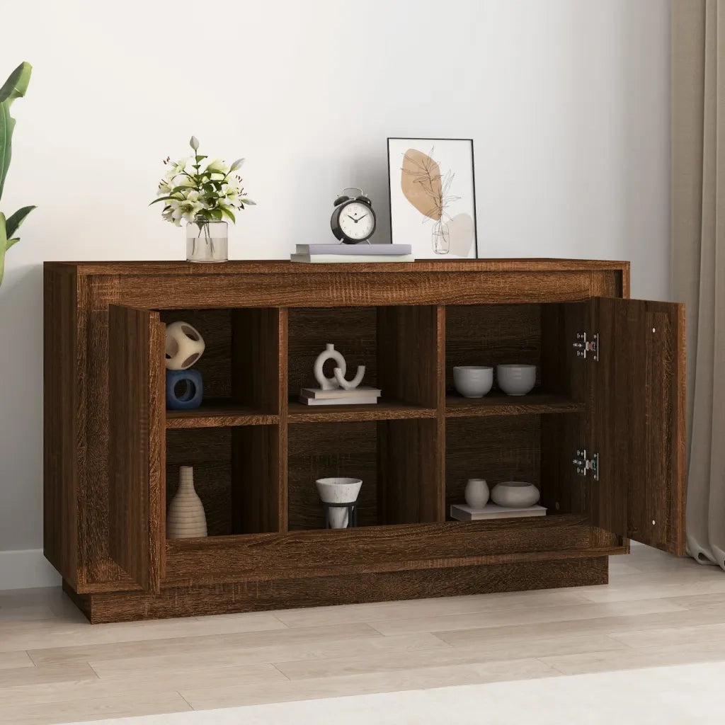 Credenza Rovere Marrone 102x35x60 cm in Legno Multistrato 831884