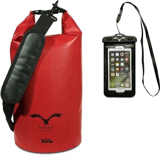 Zak da bagno, con spalline imbottite, con contenitore idrorepellente per smartphone, capacità 30 l/20 l/10 l, per kayak.