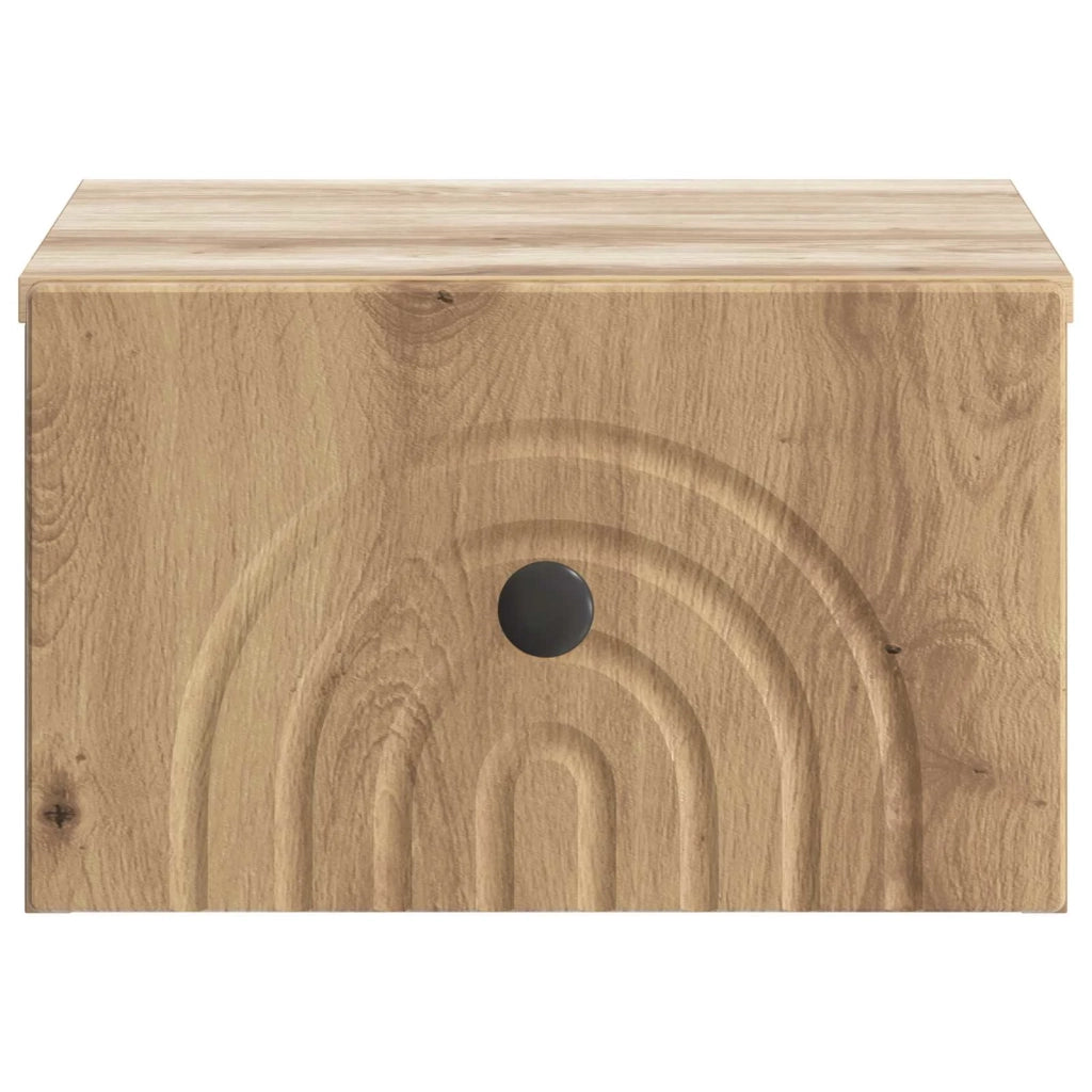 Mobiletto da notte a muro Rovere Artigianale 33 x 34,5 x 20 cm