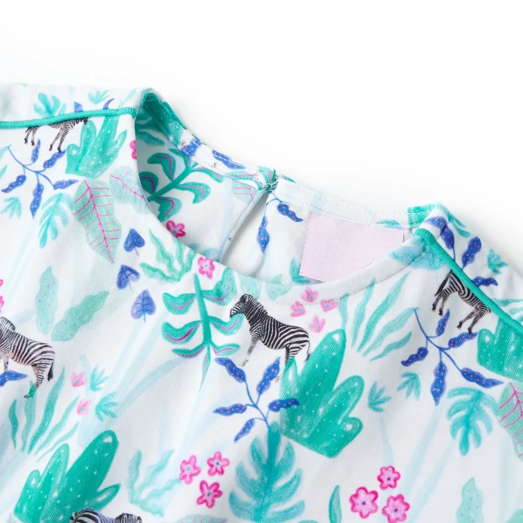 Abito da Bambina Ecru e Menta Scuro 116 CFW9456214
