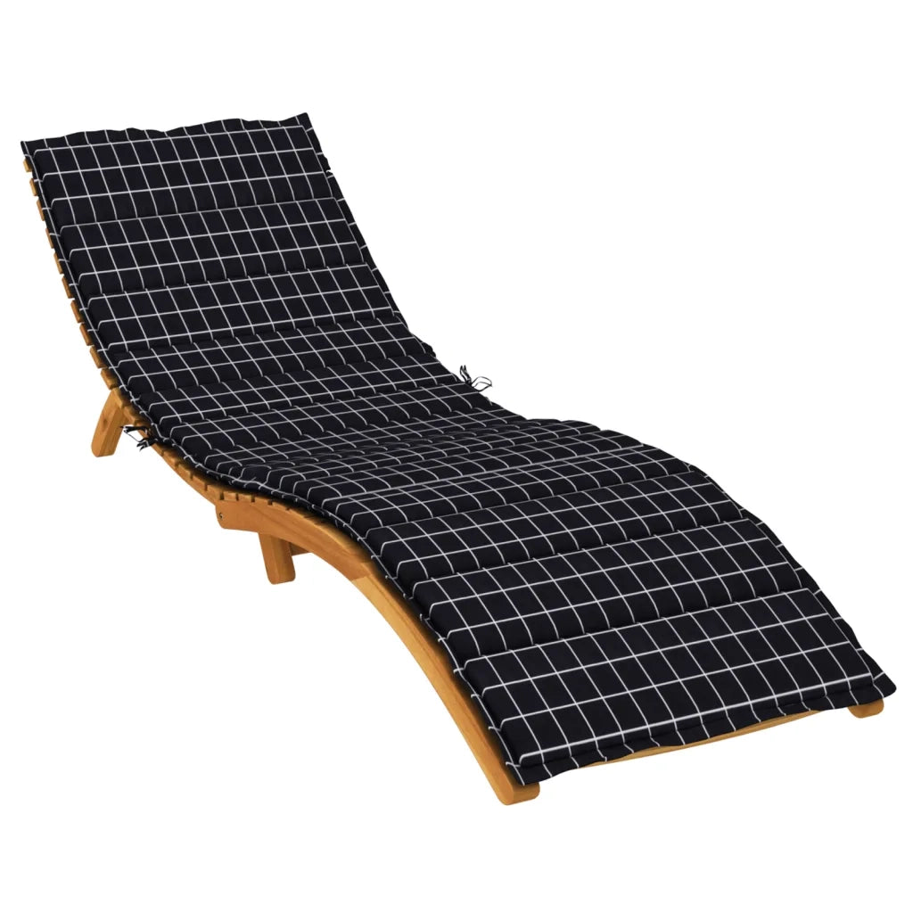 Cuscino per Lettino con Motivo a Quadri Nero in Tessuto Oxford 361444