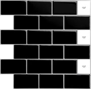 Tegoli da incollare per parete di cucina 30 * 30cm - Nero lucido - A17000BK