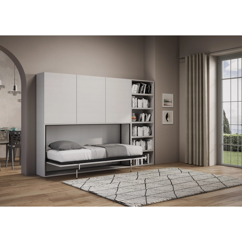 Letto a scomparsa singolo orizzontale Kando composizioni - No,G