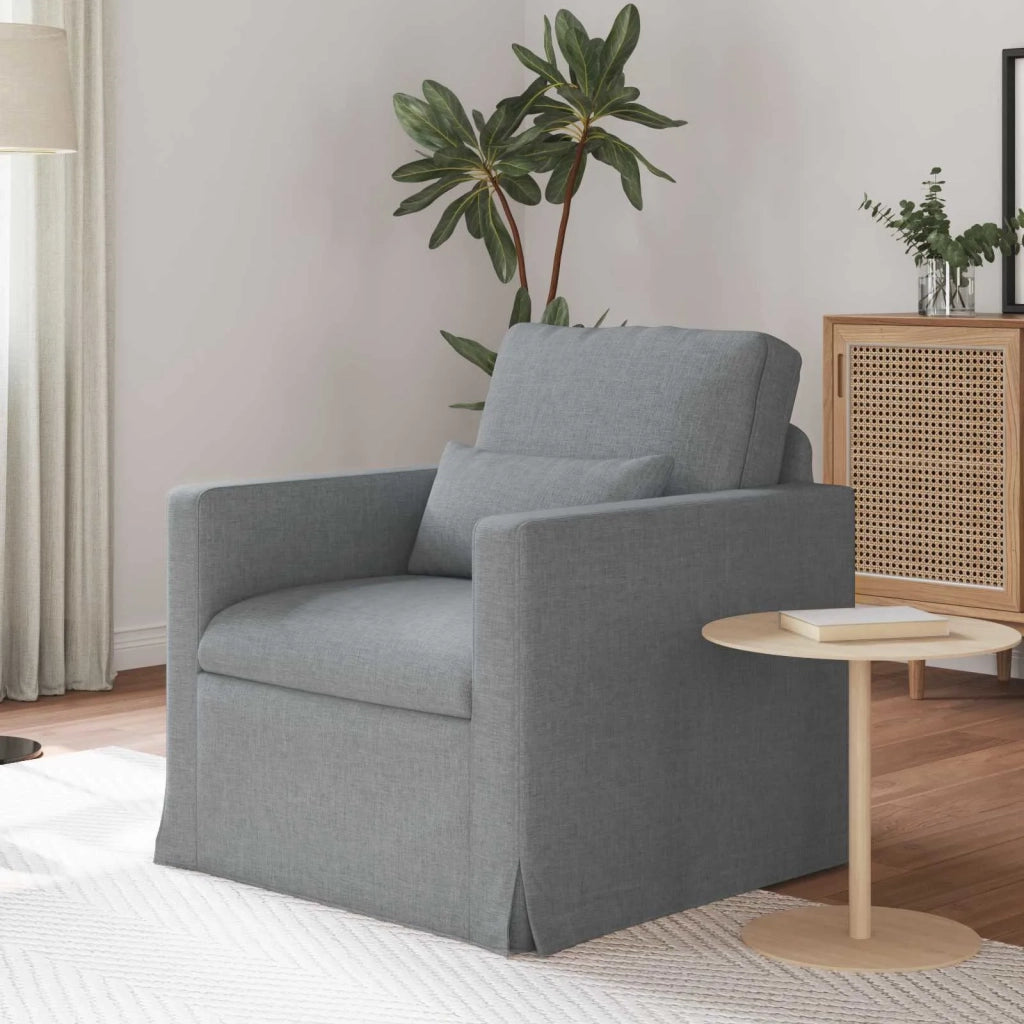 Divano | Divano da soggiorno | Sofa Grigio chiaro 78 x 78 x 80 cm Tessuto