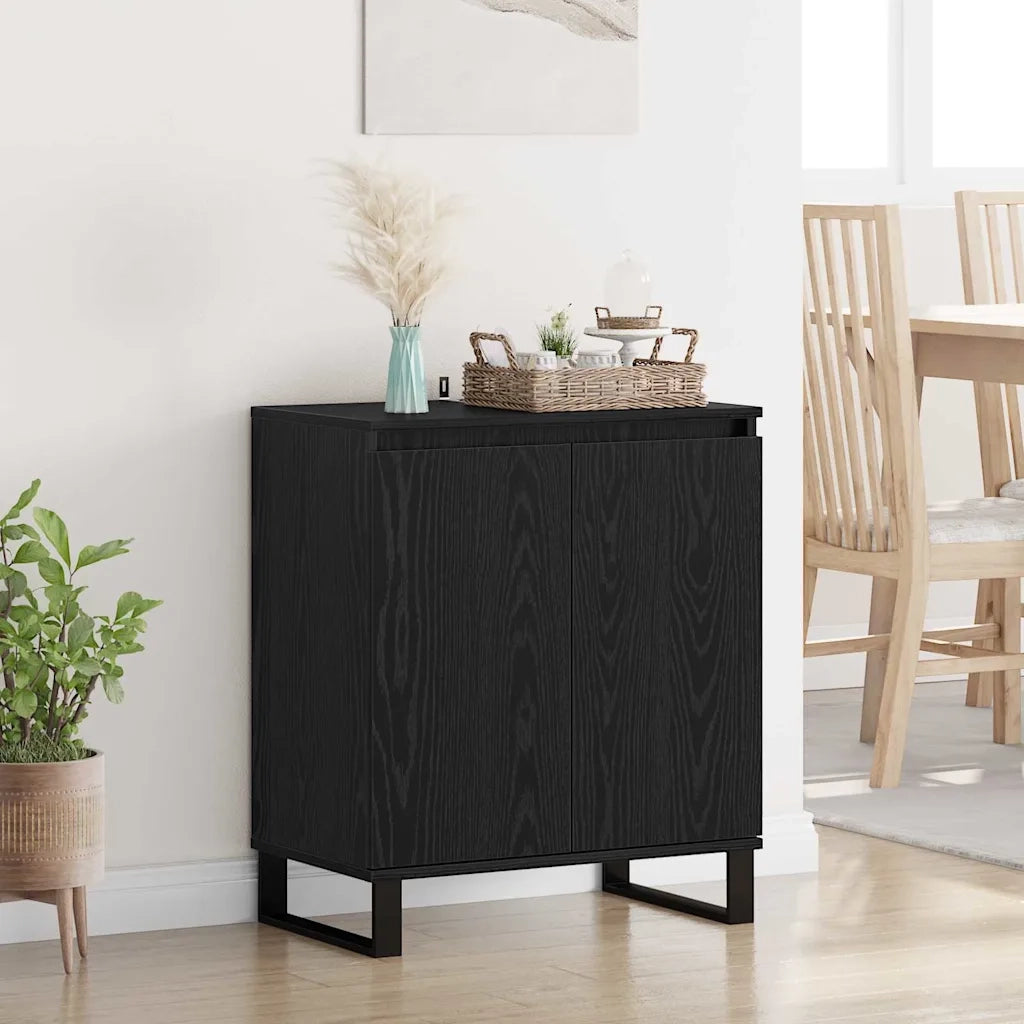 Credenza-Buffet-Armadio da cucina Rovere Nero 60 x 35 x 70 cm Legno multistrato 426021