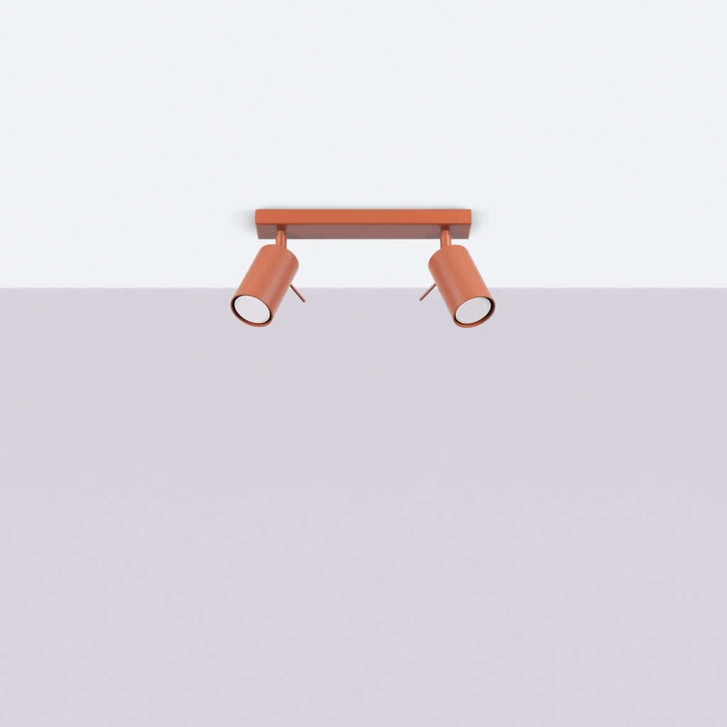 Lampada da soffitto RING 2 rosso ocra