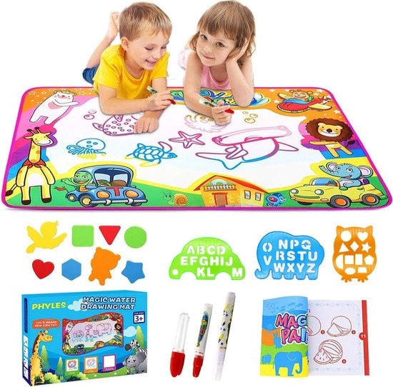 Acquario Magico Matita da Disegno con 14 Accessori - Materiale Sicuro e Educativo - Pennello Riscaldabile 87x57cm - Acquario Magic Disegna - Giocattolo 1+ Anno