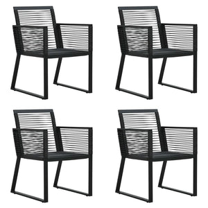 Set da Pranzo da Giardino 5 pz in Rattan PVC Nero 3060215