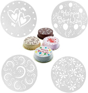 Decorazioni per torte in plastica riciclabile 4 pezzi - stencils fiori - stampi per torte - sicuri per alimenti - plastica - modelli per torte