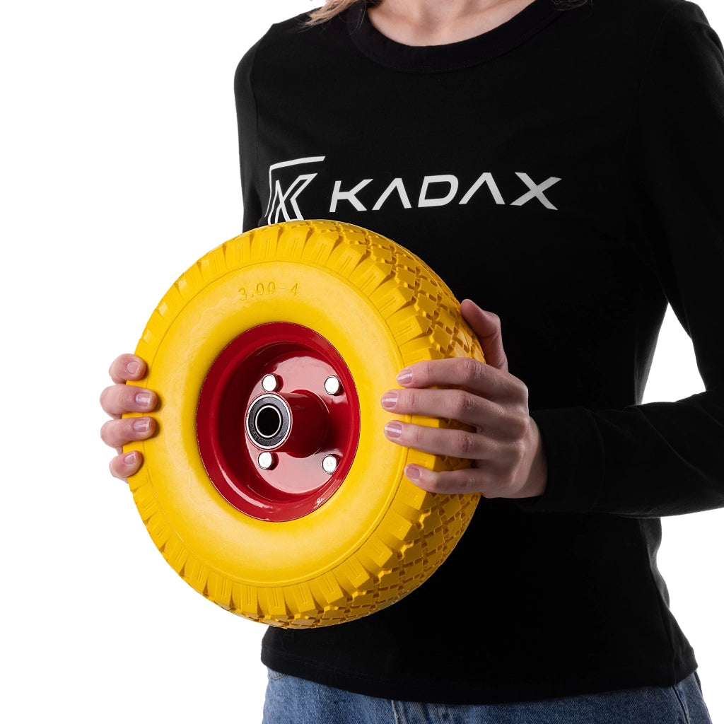 KADAX Kółka do taczek 3.00-4 PU 551031 żółta opona K16352