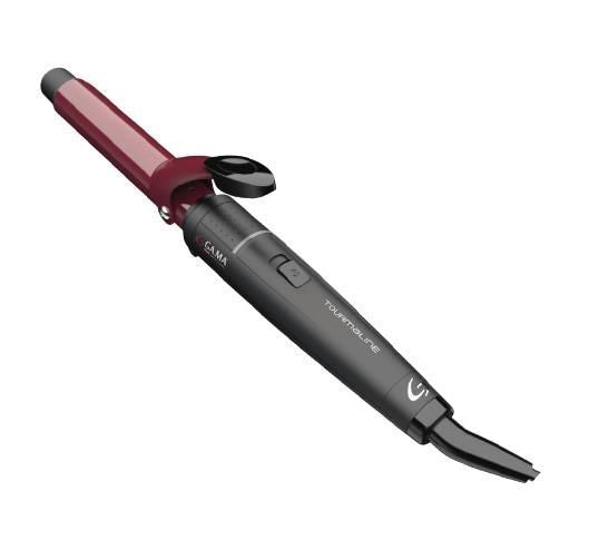 Ga.ma GC0201 Ferro arricciacapelli Tormalina 19mm 220°C Ionico Punta Fredda colore Nero Ciliegia