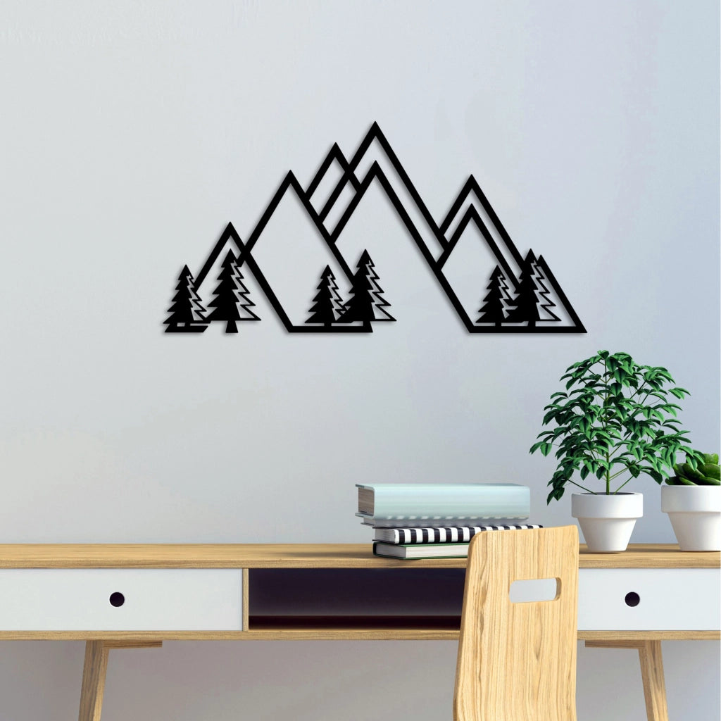 Moniri, Quadro Materiale Struttura in Metallo, 70x35h cm Nero