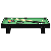 Mini Tavolo da Biliardo 3 Piedi 92x52x19 cm Nero e Verde 92500