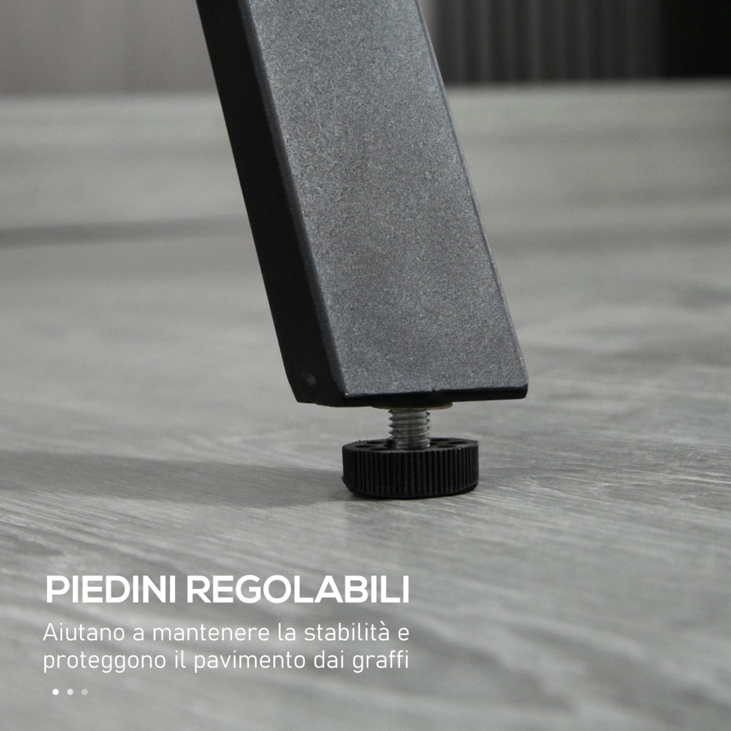 Tavolo Bar Alto Stile Industriale Effetto Marmo Legno Acciaio ¨C zephmum ¨C Nero 120x60x102 cm
