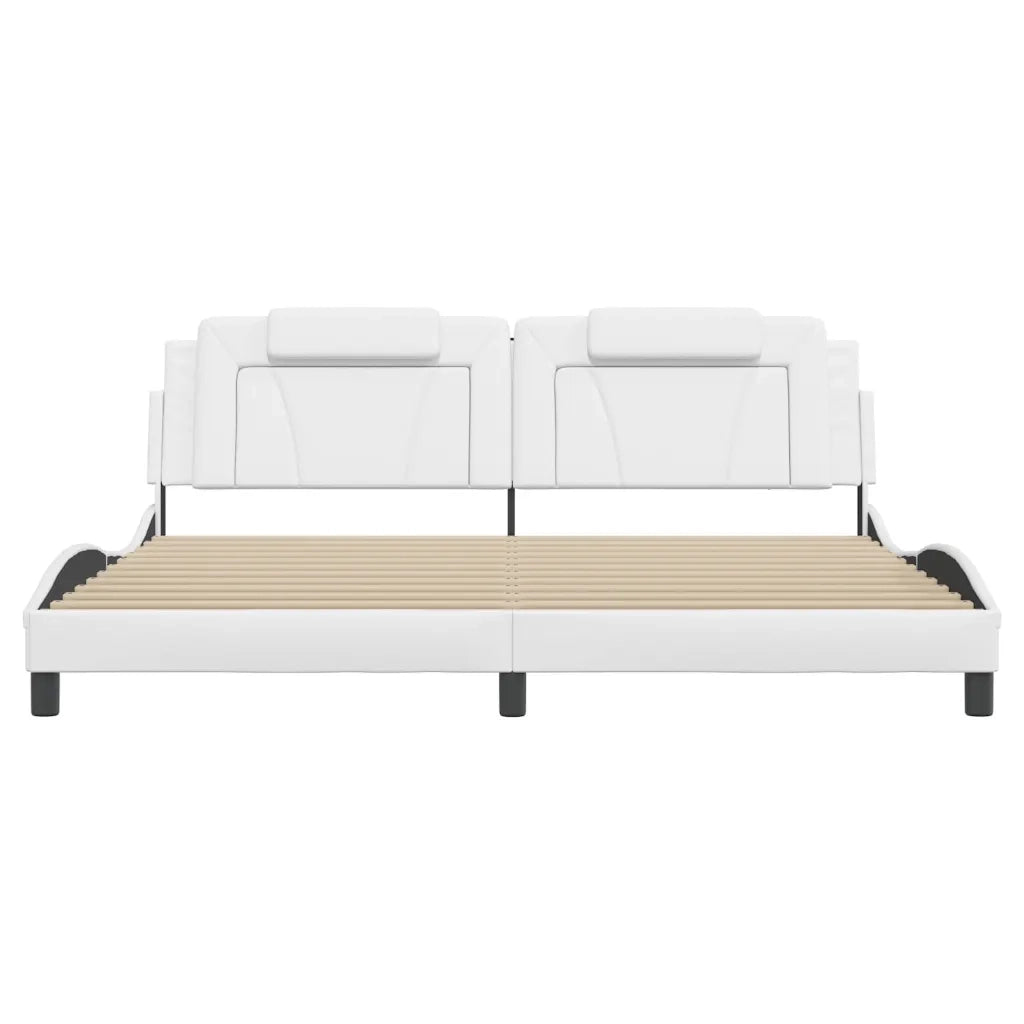 vidaXL Giroletto con Luci LED Bianco 200x200 cm in Similpelle