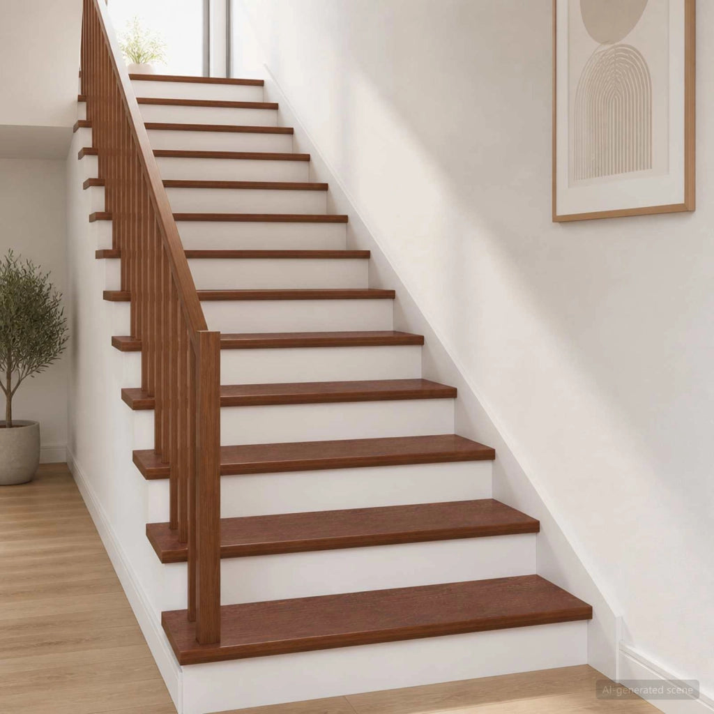 Gradini per Scale 4 pz 120 x 25 x 2 cm Marrone Scuro 3449338