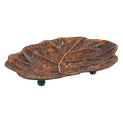 Foglia decoro dorato 37x31x5h