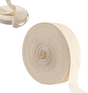 Nastro di cotone 2 cm x 50 m - Punti di ragnatela - Beige - Nastro per cucito - Cinturini per cucito - 164 piedi - 7,9 cm