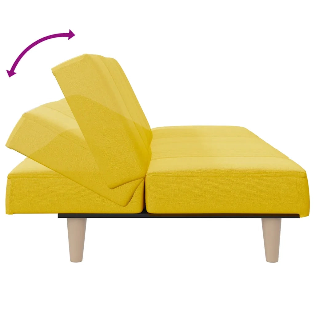 Divano letto-Sofa Letto-Daybed Giallo Chiaro in Tessuto 805256