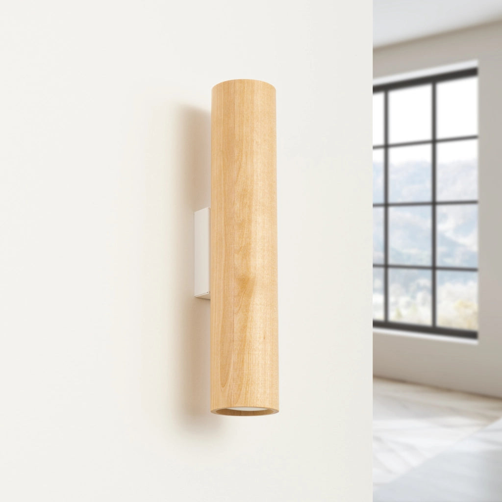 Applique scandinava legno/bianco up&down 2xGU10 Casano