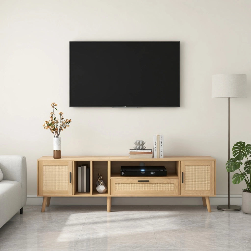Cassettiera per TV Rovere 180 cm in truciolato
