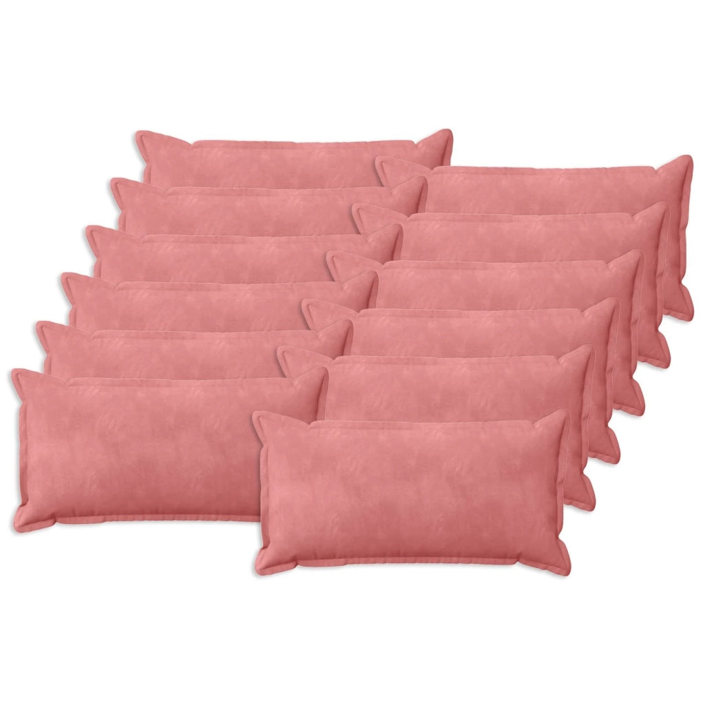 Cuscino con cuscino HOUTEN 12 pz Rosa Velluto 933864
