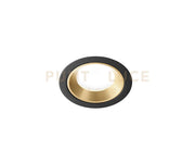 ATHOS faretto da Incasso Nero-ottone spazzolato IP54 in gesso e alluminio attacco GU10 d.7,6cm