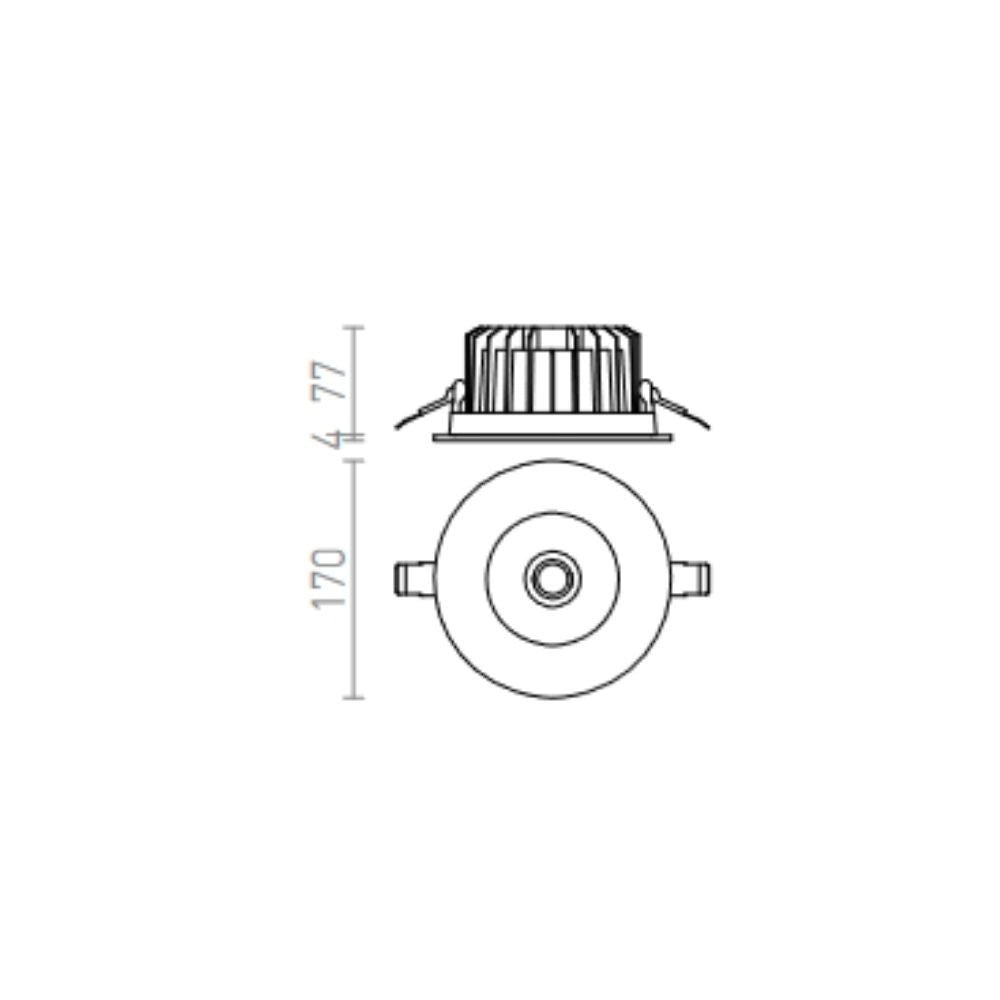 Faretto LOOKER 17 da incasso bianco 230V LED 30W 35° 3000K