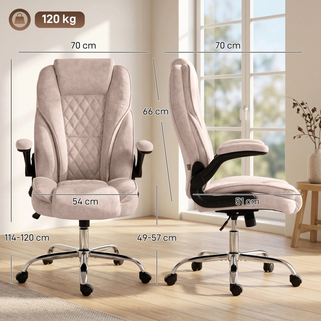 Sedia da Ufficio Ergonomica ¨C Xylo ¨C Rosa, Braccioli Regolabili, 70x70x114-122 cm