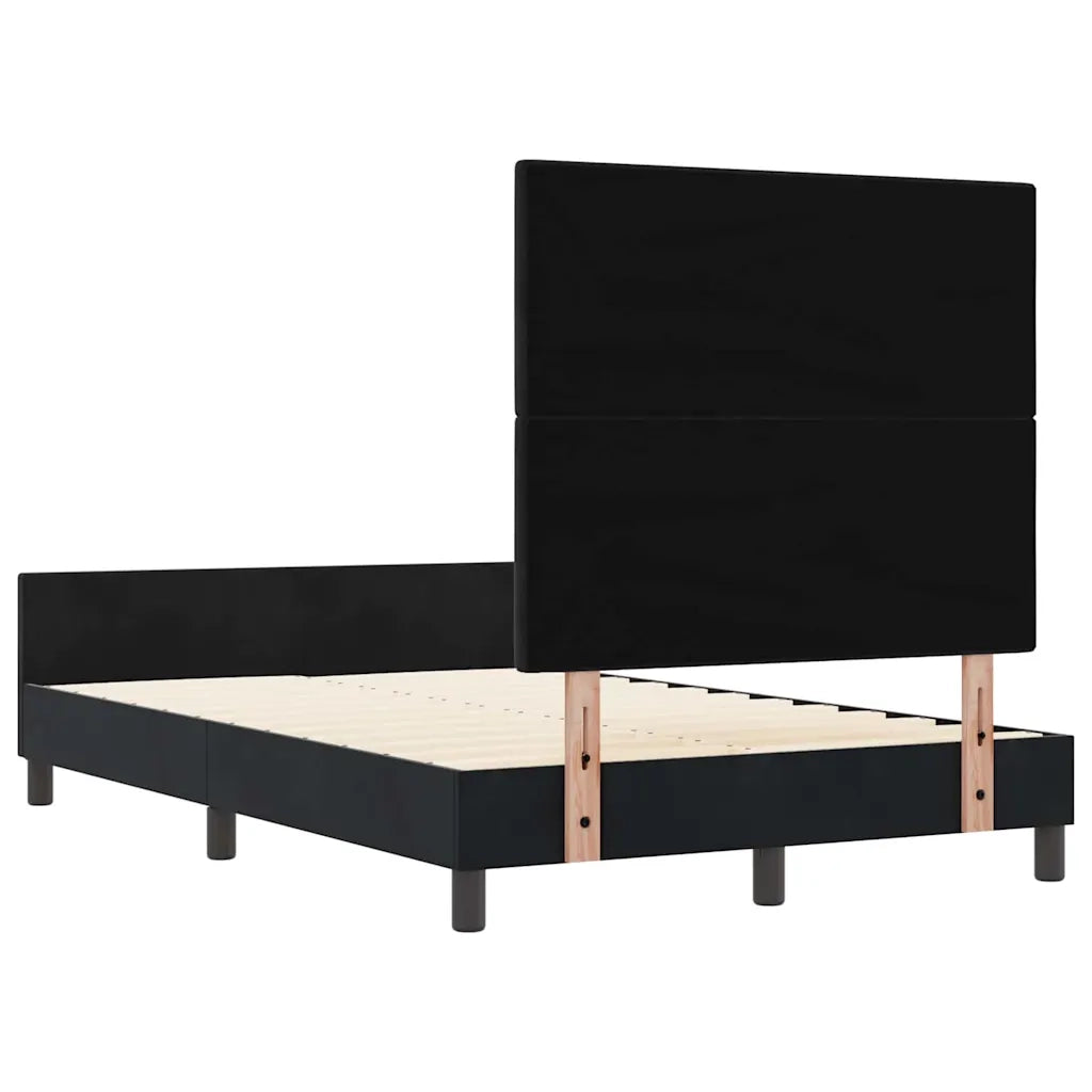 Letto a molle con testiera Nero 120 x 200 cm Velluto 3344935