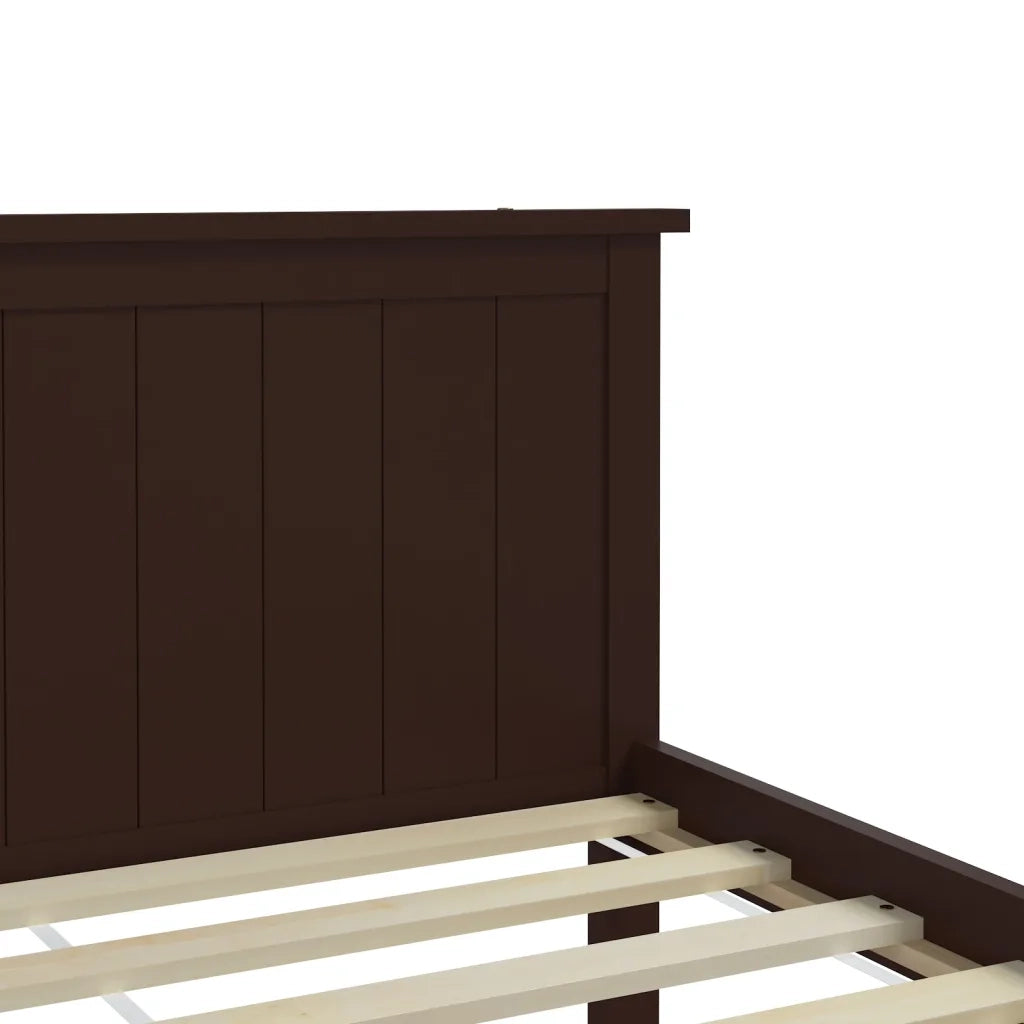 Giroletto Marrone Scuro in Legno Massello di Pino 90x200 cm 322195